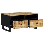 vidaXL Table basse 80x54x40 cm Bois de manguier solide et d'ingénierie