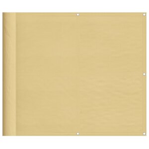 vidaXL Écran de balcon sable 90x500 cm 100 polyester oxford