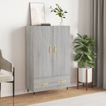 vidaXL Buffet haut sonoma gris 69 5x31x115 cm bois d'ingénierie