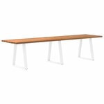 vidaXL Table à manger marron clair 320x80x74 cm rectangulaire
