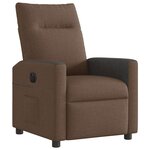 vidaXL Fauteuil inclinable électrique Marron Tissu