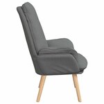 vidaXL fauteuil Gris foncé 69 x 74 x 93 cm Tissu et Contreplaqué