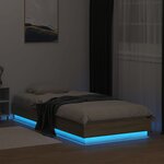 vidaXL Cadre de lit sans matelas avec lumières LED 100x200 cm