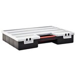 Vidaxl boîtes d'assortiment 2 pcs 460x325x80 mm plastique