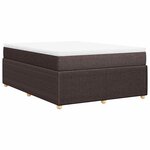 vidaXL Sommier à lattes de lit avec matelas Marron foncé 140x190 cm