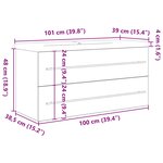 vidaXL Ensemble de meubles de salle de bain 2 Pièces chêne sonoma
