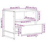 vidaXL Table de chevet avec tiroir 2 Pièces Chêne noir 50 x 39 5 x 50 cm