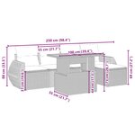 vidaXL Salon de jardin avec coussins 6 Pièces beige résine tressée