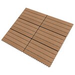 vidaXL Carreau de terrasse 6 Pièces Marron 60 x 30 cm WPC