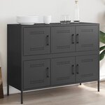 vidaXL Buffet noir 100 5x39x79 cm acier