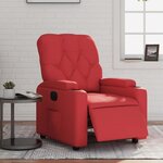 vidaXL Fauteuil inclinable électrique Rouge Similicuir