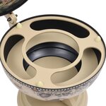 vidaXL Support de vin globe de dessus de table Bois d'eucalyptus Blanc