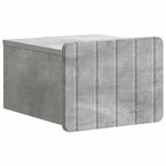 vidaXL Cabinet de chevet mural Gris béton 33 x 34 5 x 24 cm