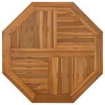 vidaXL Dessus de table 80x80x2 5 cm octogonal bois de teck massif