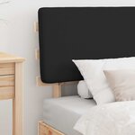 vidaXL Cadre de lit avec tête de lit rembourrée Noir 90 x 190 cm