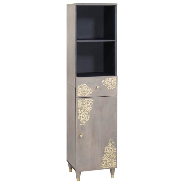 vidaXL Armoire de salle de bain avec tiroir Gris 38 x 33 x 160 cm