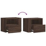 vidaXL Tables de chevet murales 2 Pièces chêne marron 45x30x35 cm
