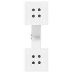 vidaXL Pieds de table basse en forme de X  2 pièces  blanc  30 x (30-31) cm  acier