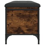 vidaXL Banc de rangement chêne fumé 102x42x45 cm bois d'ingénierie