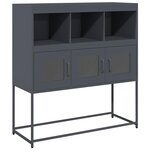 vidaXL Buffet anthracite 100 5x39x107 cm acier laminé à froid