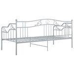 vidaXL Cadre de canapé-lit sans matelas gris métal 90x200 cm