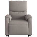 vidaXL Fauteuil inclinable taupe tissu