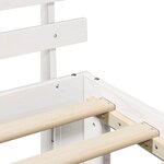 vidaXL Cadre de lit en bois de pin blanc Blanc Bois de pin massif