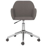 vidaXL Chaises pivotantes à manger lot de 2 Gris foncé Tissu