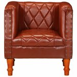 vidaXL Chaise cabriolet marron Cuir véritable de chèvre