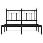 vidaXL Cadre de lit métal sans matelas avec tête de lit noir 140x190cm