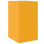 vidaXL Table de chevet jaune moutarde 34 5x39x62 cm acier
