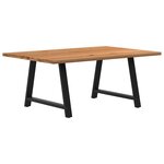 vidaXL Table à manger marron clair bois de chêne massif rectangulaire