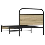 vidaXL Cadre de lit sans matelas 90x190cm chêne sonoma bois ingénierie