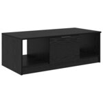 vidaXL Table basse Chêne noir 102 x 50 x 36cm Bois d'ingénierie