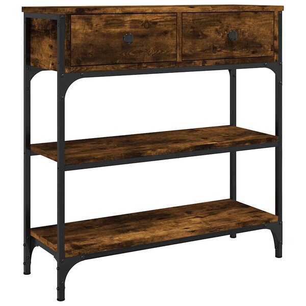 vidaXL Table console chêne fumé 72 5x25x75 cm bois d'ingénierie