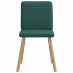 vidaXL Chaises à manger lot de 6 vert foncé tissu