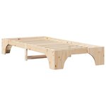 vidaXL Cadre de lit Naturel 80 x 200 cm Pin massif