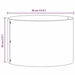 vidaXL Pot en Métal Galvanisé Galvanisé Métal Galvanisé 30 cm de diamètre