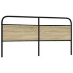 vidaXL Tête de lit chêne sonoma 190 cm acier et bois d'ingénierie