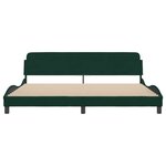 vidaXL Cadre de lit Dover vert foncé 200x200 cm velours