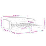 vidaXL Lit de jour avec gigogne sans matelas 80x200 cm