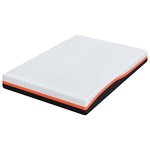 vidaXL Matelas Blanc  Gris 140 x 200 cm Mousse