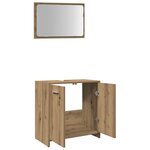 vidaXL Armoire de salle de bain avec miroir chêne artisanal