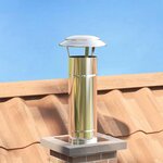 vidaXL Housse de pluie pour cheminée Argent 25 x 25 x 20 cm