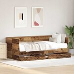 vidaXL Lit d'appoint Bois Ancien 90 x 200 cm Bois d'ingénierie