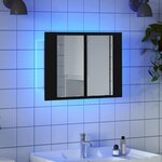 vidaXL Armoire de toilette avec miroir Chêne noir 60 x 12 x 45 cm