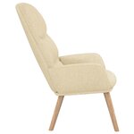 vidaXL Chaise de relaxation Crème Tissu