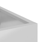vidaXL Cache-pot de jardin Argent 50 x 32 x 40 cm Acier galvanisé
