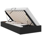 vidaXL Cadre de lit ottoman avec stockage Noir 90 x 200 cm Velours