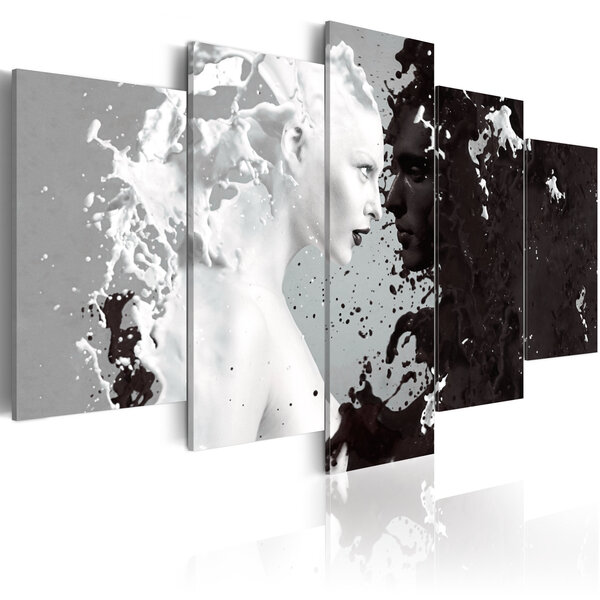 Tableau - milk & choco - 5 pieces l x h en cm 200x100